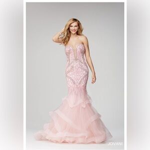 Jovani pink mermaid dress (style 31551) size 10